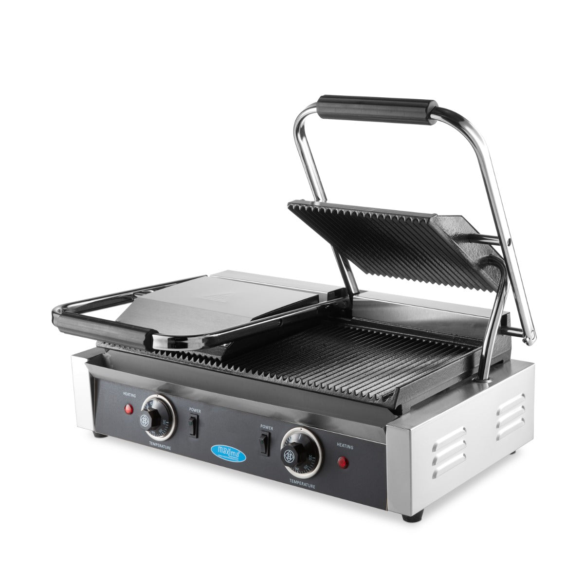 Kontaktgrill - Rillet - Dobbelt Grillplade - 2 x 22cm