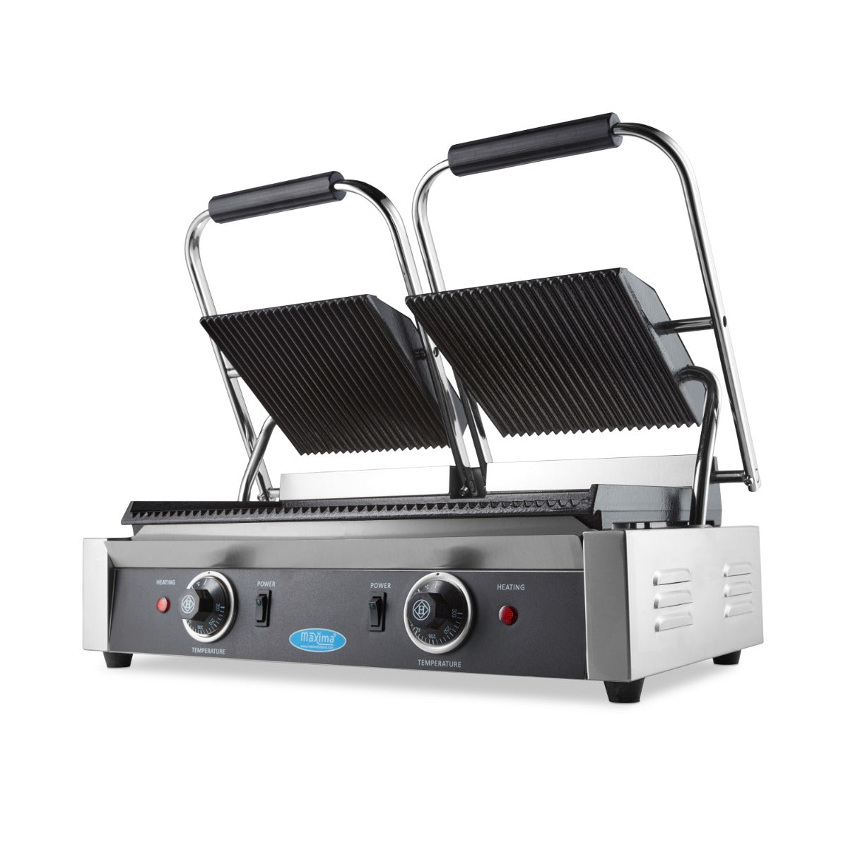 Kontaktgrill - Rillet - Dobbelt Grillplade - 2 x 22cm