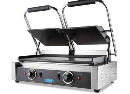 Kontaktgrill - Glat - Dobbelt Grillplade - 2 x 22cm
