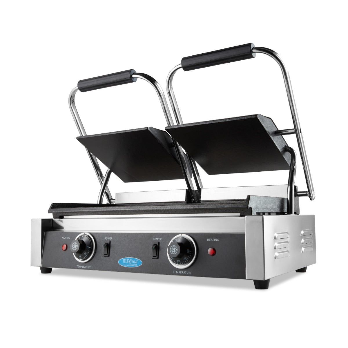 Kontaktgrill - Glat - Dobbelt Grillplade - 2 x 22cm