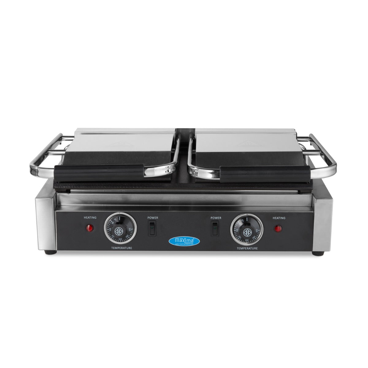 Kontaktgrill - Glat - Dobbelt Grillplade - 2 x 22cm