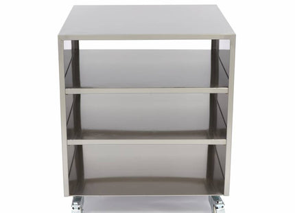 Maskine i rustfrit stål bord - 60 x 60 cm - 120 kg bæreevne - på hjul