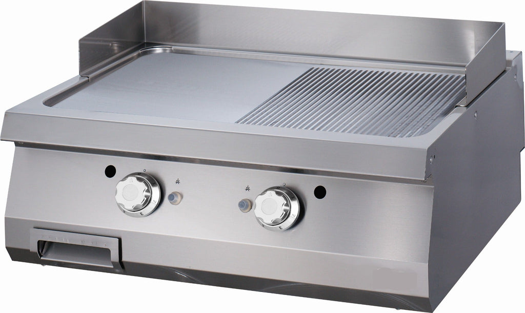 Kraftig stegeplade - Halvt rillet - Dobbelt enhed - 70 cm dyb - Gas