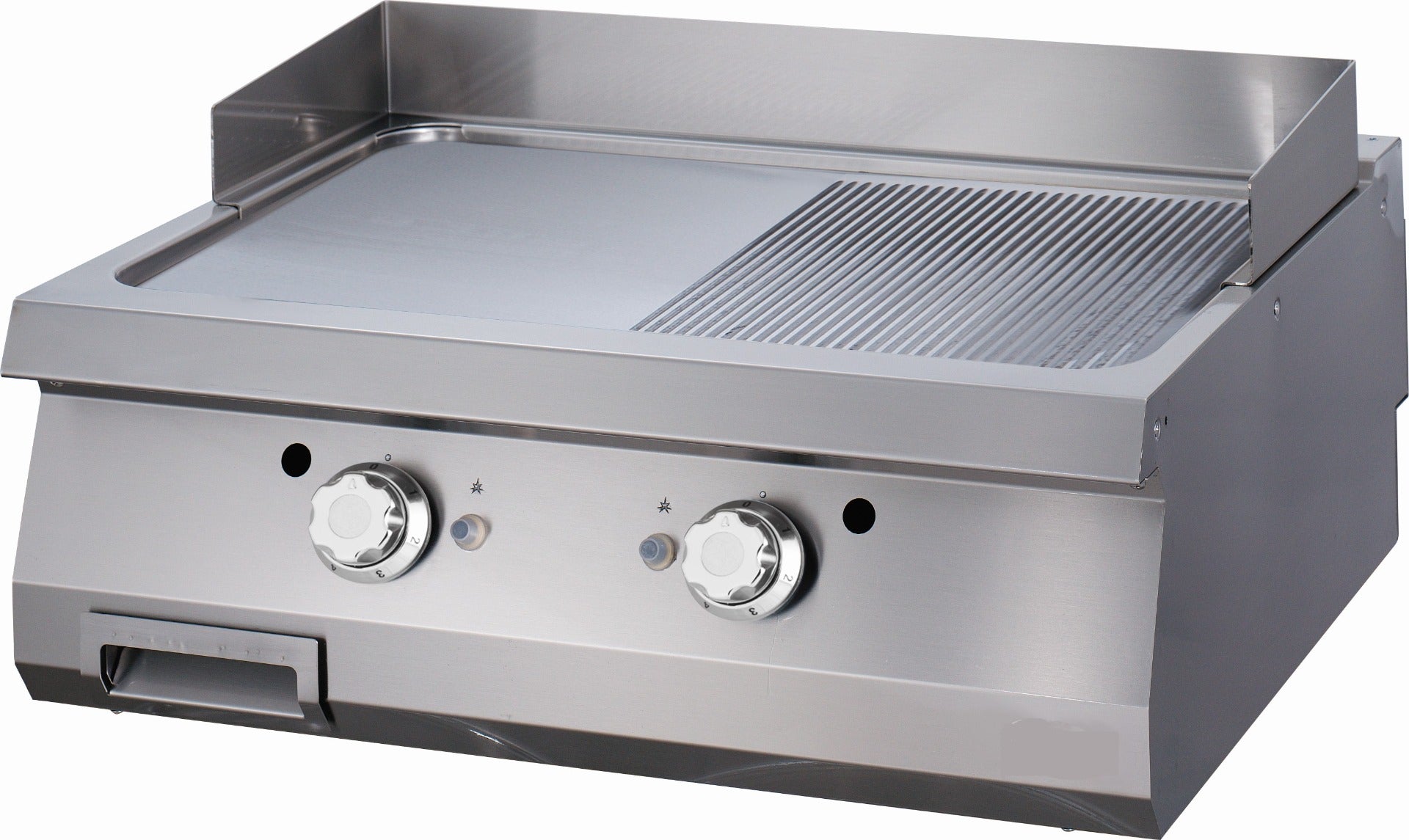 Kraftig stegeplade - Halvt rillet - Dobbelt enhed - 70 cm dyb - Gas