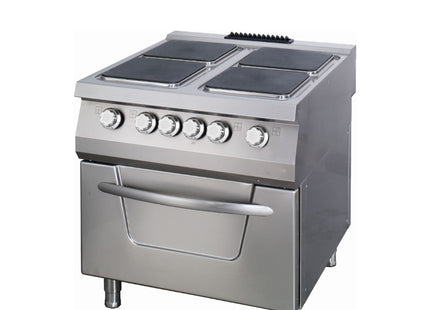 Premium komfur - 4 brændere - Dobbelt enhed - 90 cm dyb - Elektrisk