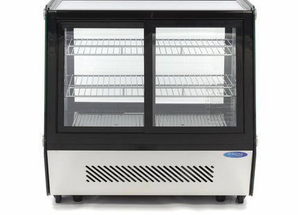Displaykøleskab - 125 liter - 71 cm - skydedøre for og bag