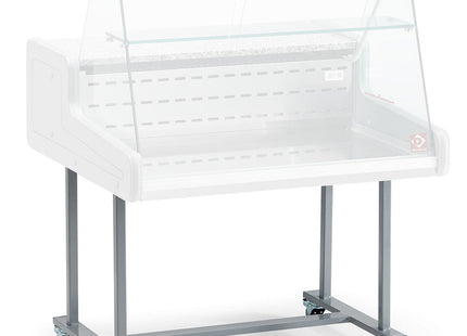 Undervogn på hjul til glasdisplay
