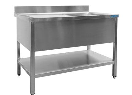 Vask med 1 kar, højre - 700 mm dybde, 1000 mm