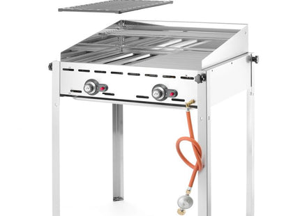 Green Fire med 2 brændere, HENDI, Profi Line, 2x GN 1/1 grillriste, 11,6kW, 740x612x(H)825mm