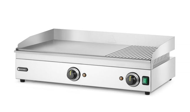 Stegeplade 1/3 rillet, HENDI, Kitchen Line, 230V/3500W, 697x474x(H)241mm