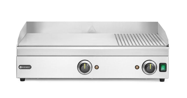 Stegeplade 1/3 rillet, HENDI, Kitchen Line, 230V/3500W, 697x474x(H)241mm