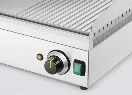 Stegeplade 1/3 rillet, HENDI, Kitchen Line, 230V/3500W, 697x474x(H)241mm