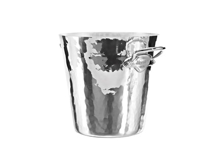 Champagnekøler rund 20 x 20 cm Hamret aluminium