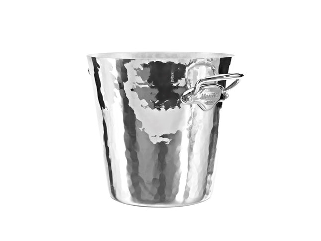 Champagnekøler rund 20 x 20 cm Hamret aluminium