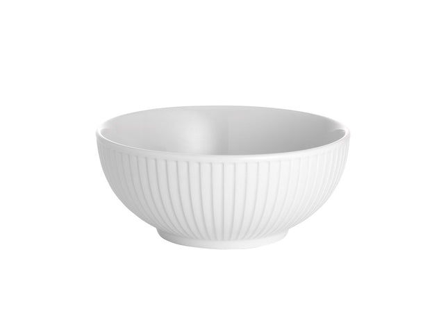 Skål Plissé 60 cl 15 cm Hvid - 6 stk