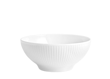 Skål Plissé 1 liter 18 cm Hvid - 2 stk