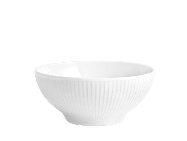 Skål Plissé 1 liter 18 cm Hvid - 2 stk