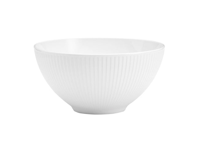 Skål Plissé 1,65 liter 20 cm Hvid - 2 stk