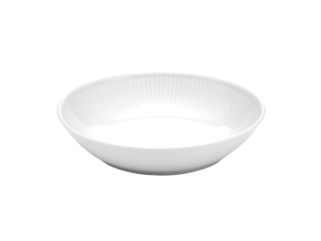 Tallerken dyb Plissé 20 cm Hvid - 6 stk