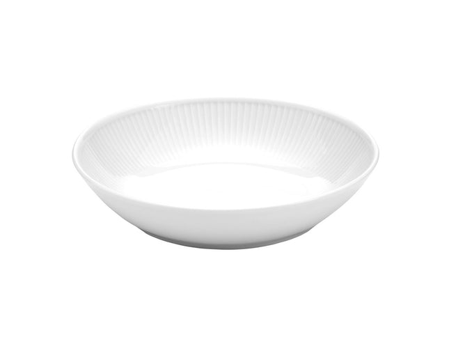 Tallerken dyb Plissé 23 cm Hvid - 6 stk