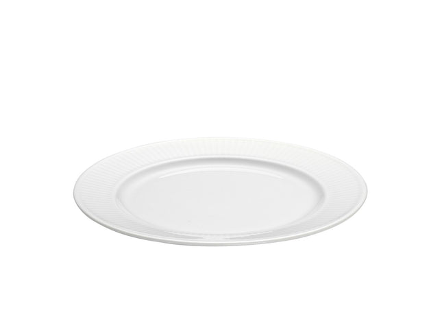 Tallerken flad Plissé 17 cm Hvid - 6 stk