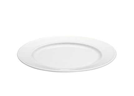 Tallerken flad Plissé 20 cm Hvid - 6 stk