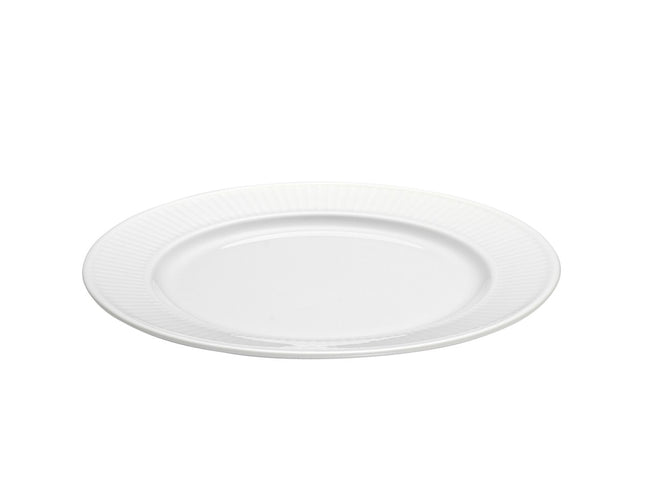Tallerken flad Plissé 20 cm Hvid - 6 stk