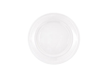 Tallerken flad Plissé 22 cm Hvid - 6 stk