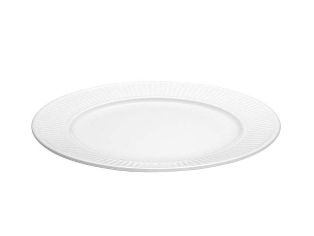 Tallerken flad Plissé 24 cm Hvid - 6 stk