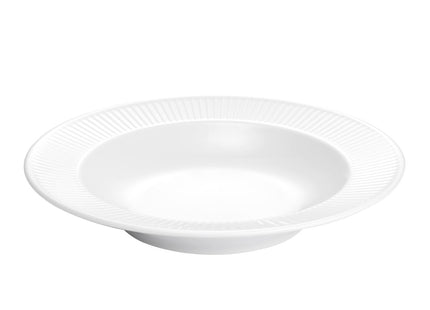 Tallerken dyb Plissé 28 cm Hvid - 3 stk