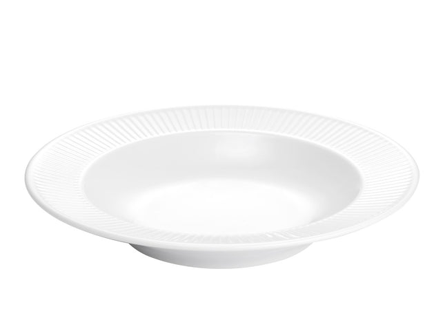 Tallerken dyb Plissé 28 cm Hvid - 3 stk