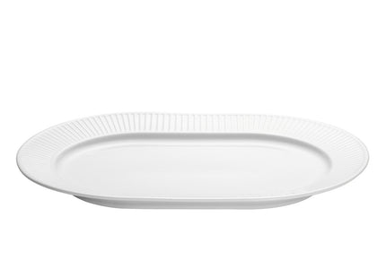 Serveringsfad ovalt Plissé 36 x 25 cm Hvid - 2 stk