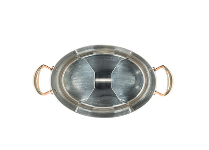 Champagnekøler oval 26 x 20 cm Hamret kobber