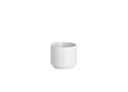 Æggebæger Plissé 4 cl 4,8 x 4 cm Hvid