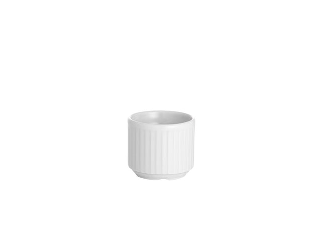 Æggebæger Plissé 4 cl 4,8 x 4 cm Hvid