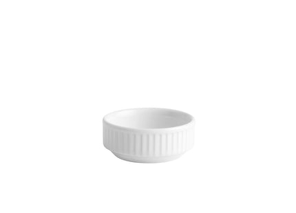 Skål Plissé 7 x 3 cm Hvid - 4 stk