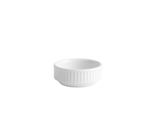 Skål Plissé 7 x 3 cm Hvid - 4 stk