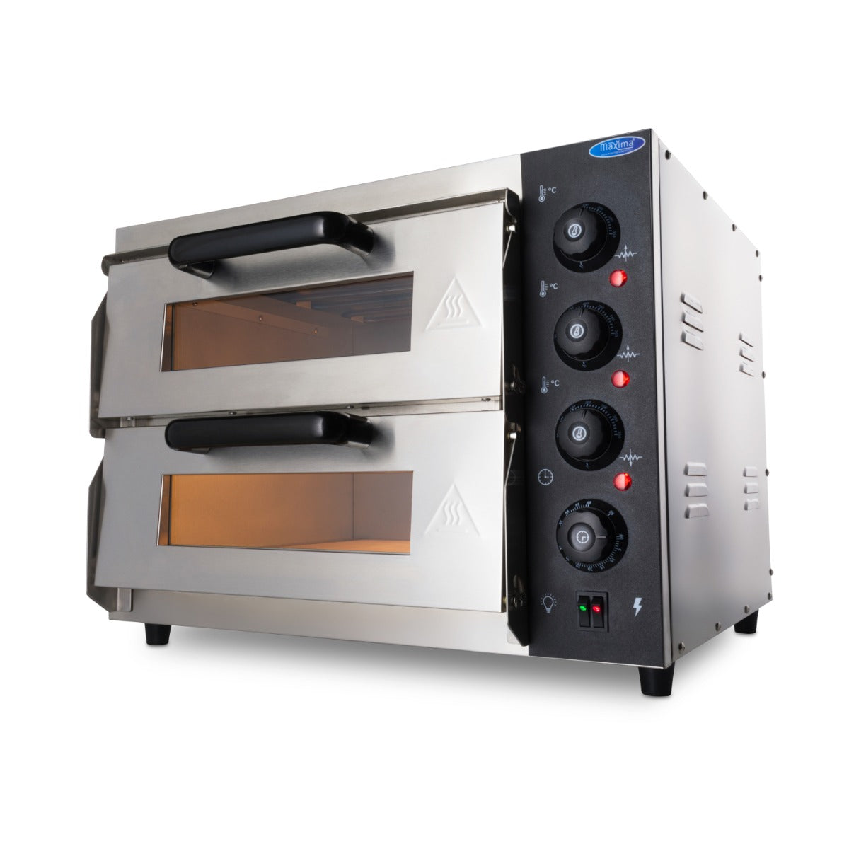 Pizzaovn - Passer til 2 x Ø40cm Pizzaer - Dobbelt Dæk