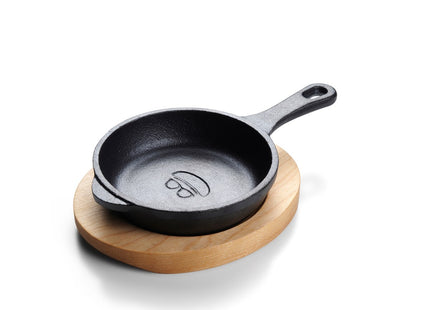 Minipande Ø10 cm sort støbejer - 4 stk