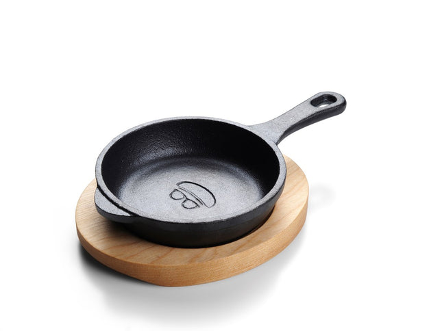 Minipande Ø10 cm sort støbejer - 4 stk