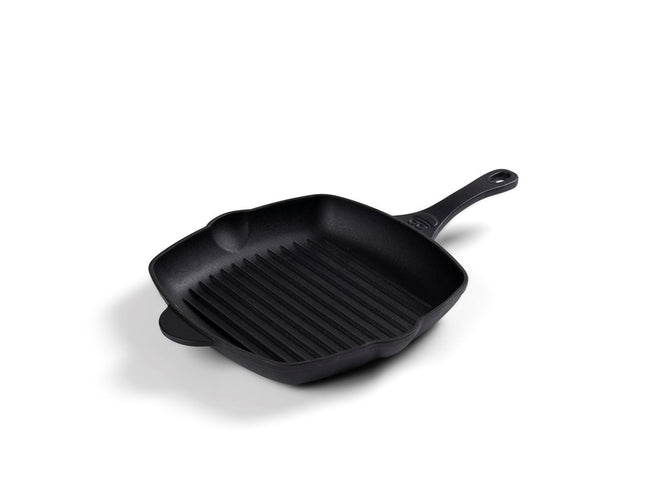 Grillpande 28x28 cm støbejern - 2 stk
