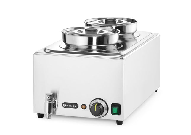 Sæt: Bain-marie Ranger + 2x 4L beholder med låg, HENDI, GN (H)150mm, 8L, 230V/1000W, 604x332x(H)315mm