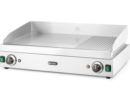 Stegeplade 1/3 rillet, HENDI, Profi Line, 230V/3500W, 697x474x(H)241mm