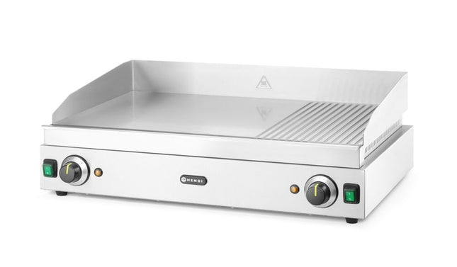 Stegeplade 1/3 rillet, HENDI, Profi Line, 230V/3500W, 697x474x(H)241mm