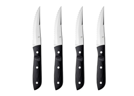 Steakkniv XL Old farmer micarta 23,5 cm 4 stk. Sort/Stål - 6 stk