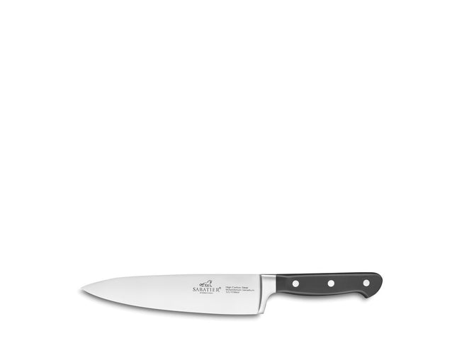 Kokkekniv Pluton 20 cm Stål/Sort - 6 stk