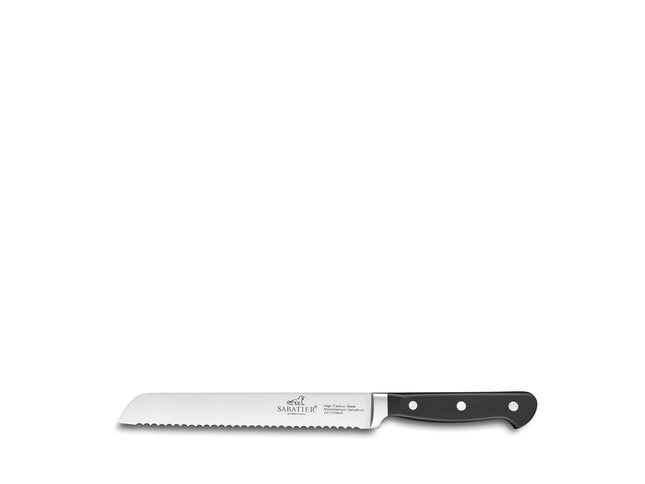 Brødkniv Pluton 20 cm Stål/Sort - 6 stk