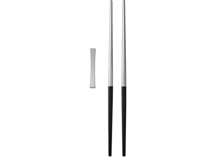 Spisepinde-sæt Focus de Luxe 23 cm 6 dele Sort/Mat stål - 2 stk