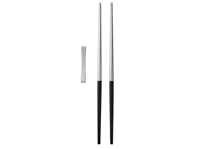 Spisepinde-sæt Focus de Luxe 23 cm 6 dele Sort/Mat stål - 2 stk