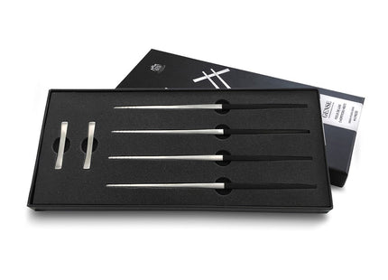Spisepinde-sæt Focus de Luxe 23 cm 6 dele Sort/Mat stål - 2 stk